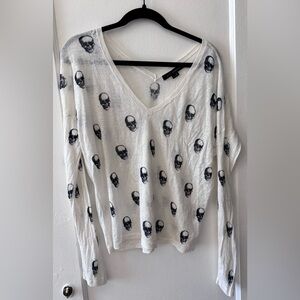 Skull Cashmere — Sweater Women's White Linen Sweater Sz M